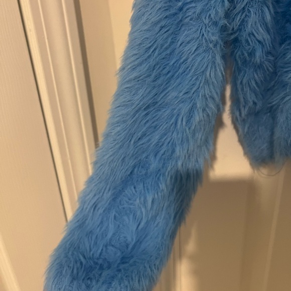 Future Collective Blue Women's Crewneck Eyelash Sweater in Medium - Picture 2 of 4